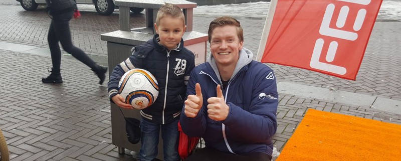 Geslaagde Jonger Oranje Vatje Trap in Amsterdam